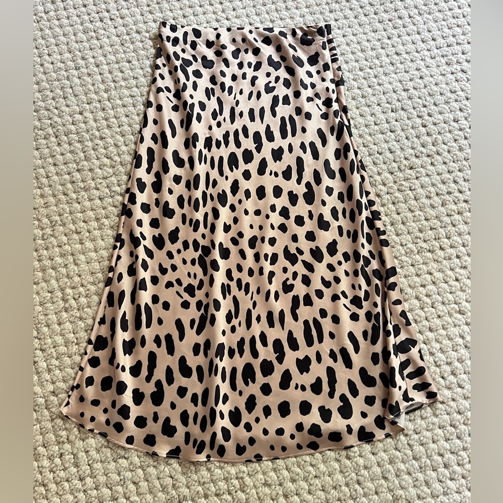 Leopard Print Midi Skirt